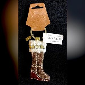 New Authentic Coach Boot Keychain